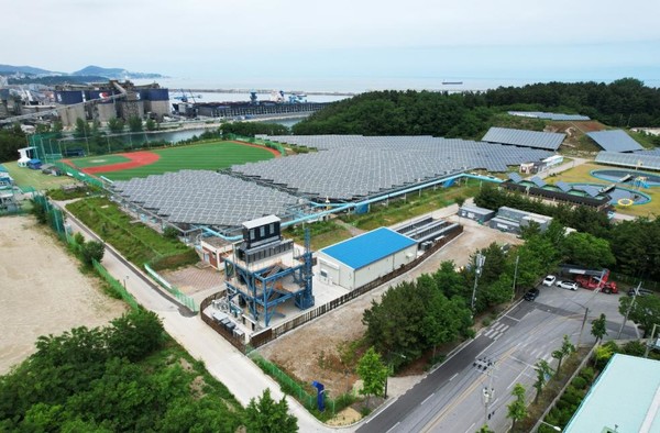 SK에코플랜트가 최근 중공한 4.2MW 규모의 '북평레포츠센터 연료전지 발전소'