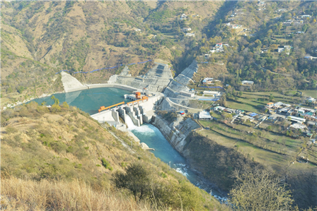 15만kW급 파키스탄 Patrind 수력발전(150MW)의 모습.
